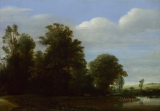 londongallery/cornelis vroom - a landscape with a river by a wood
